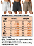 Women Cotton Linen Loose Fitting Casual Short Pants Elastic Waist Yoga Shorts Summer Beach Drawstring Shorts with Pockets
