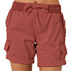 Women's Cotton Linen Wide Leg Cargo Shorts Casual Multi Pockets Loose Fit Shorts