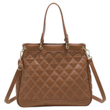 Women Diamond Quilted PU Leather Shoulder Bag Ladies Crossbody Bag Handbag Tote
