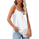 Womens Sleeveless Shirt Scoop Neck Spaghetti Strap Camisole