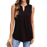Lumento Womens Tank Tops V Neck Sleeveless Summer Shirts Loose Casual Tops Blouse
