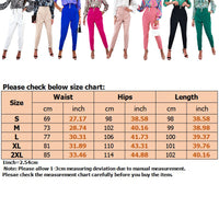 Womens Casual Lounge Dress Pants High Waist Work Office Business Slacks Slim Leg Pencil Pants with Button Pocket