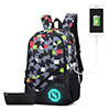 Men Women Galaxy Backpack Large Capacity College USB Charging Port Waterproof