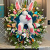 Easter Rabbit Wreath Decor for Front Door, Easter Rabbit Front Door Wreath, Easter Thief Bunny Butt with Ears, Rabbit Shape Garland Wall Decor Easter Decorations Craft Supplies