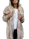 UKAP Women Oversize Fuzzy Jacket Blanket Sherpa Coat Open Front Hooded Cardigan Fluffy Fleece Outwear with Pockets for Lady