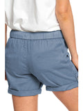 Women Folded Hem Short Hot Pants Plain Straight Leg Beach Shorts Mini Pant Buckle Bottoms