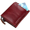 Men RFID Block Wallet Crazy Horse Leather Zipper Card Coin Pocket Bifold Wallet