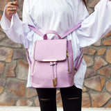 Women PU Leather Backpack Handbags Shoulder Travel School Bags Rucksack Satchel