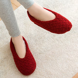 Women's Solid Color Flats Slippers Closed Toe Anti-slip Breathable Casual Shoes