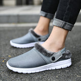 Unisex Slip On Mules Slipper Winter Warm Non-Slip Home Indoor Shoes US 6.5-13