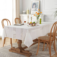 Hollow Cotton Table Cloth Cover Rectangle Square Tablecloth Kitchen Dining Decor