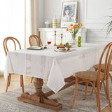 Hollow Cotton Table Cloth Cover Rectangle Square Tablecloth Kitchen Dining Decor