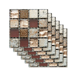 6-60 PACK Peel and Stick Tile Backsplash Self-Adhesive Decorative Waist Line Mosaic Tiles for Kitchen and Bathroom