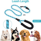 5FT Dog Leash Lead Padded Handle Reflective Nylon Rope Training Walking Harness