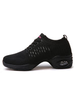 Ferndule Girls Round Toe Cheerleading Shoe Competition Breathable Lace Up Dance Sneakers Anti-Slip Shock Absorption Cheer Shoes Black 4.5