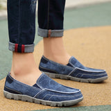 Men's Solid Color Flat Heels Casual Shoes Lightweight Slip On Holiday Round Toe