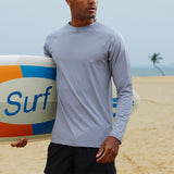 Mens Long Sleeve Shirt Scuba Diving Surfing Swimwear UV Protection Swimsuit Tops