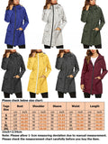 Women Waterproof Coat Jacket Raincoat Hooded Zipper Overcoat Windbreaker Outwear