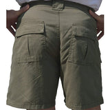 Men Casual Multi-pockets Cargo Short Mens Leisure Bottoms Elastic Waist Workout Solid Color Lounge Beach Shorts