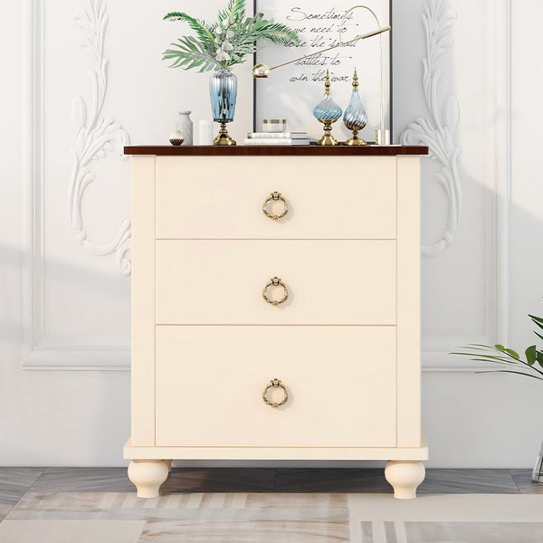 Gplesas Rectangular Console Table 2 Drawers Modern Cabinet Easy Assemble Sturdy Nightstand Furniture Bedroom Home