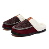 Womens Mens Memory Foam House Slippers Comfort Fleece Lined Indoor Home Shoes