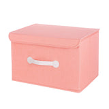 Fabric Foldable Storage Bin Set Collapsible Storage Box Cube Closet Organizer with Lid and Handle