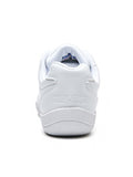 Ferndule Unisex Comfort Round Toe Cheerleading Shoe Dancing Non Slip Dance Sneakers Competition Breathable Lace Up White