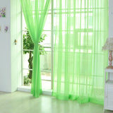 Textile 1/2X Sheer Voile Window Treatment Rod Pocket Curtain Panels for Bedroom and Living Room