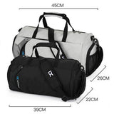 Mens Women Sports Travel Duffel Bags Shoulder Bag, Waterproof Gym Fitness Bag Weekender Overnight Handbag with Shoe Pocket