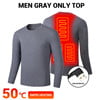 Ploreser Heated Underwear Shirt with Pants Washable USB Charging Electric Thermal Heating Insulated Clothes with 3 Level Temperature Setting Cold-Proof Underwear Men/Women Outdoor Winter Heating