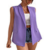 Frontwalk Casual Blazer Vest for Womens Sleeveless Suit Vest Spring Fall Cardigan Open Front Work Blazer Jacket Coat