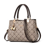 Women PU Leather Single Shoulder Bag Crossbody Bag Handbag Tote Purse w/ Pendant