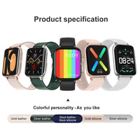 DT93 1.78" Smart Watch Heart Rate Blood Pressure Oxygen Monitor Fitness Tracker