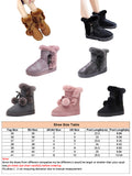 Winter Snow Boots for Women Faux Fur Warm Lace Up Comfy Casual Mid Calf Shoes Black