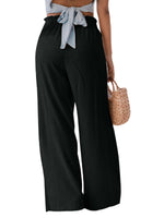 Wide Leg Pants for Women Casual Elastic High Waist Smocked Palazzo Lounge Pants