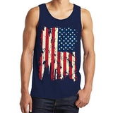 Men American Flag Sleeveless Vest Tank Top Undershirt Sports Gym Fitness T-Shirt