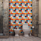 6-60 PACK Peel and Stick Tile Backsplash Self-Adhesive Decorative Waist Line Mosaic Tiles for Kitchen and Bathroom