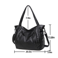 Women's Casual PU Leather Handbag Tote Satchel Shoulder Bag Purse Crossbody Bag