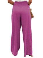 Women Pants Cotton Linen Casual Loose Harem Pant Summer Beach Palazzo Pants with Pockets