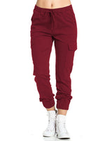 MAWCLOS Womens Casual Lounge Harem Pant Plus Size Elastic Waist Drawstring Hiking Jogger Workout Cargo Pants with Pockets