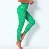 Ladies Christmas High Waist High Elastic Yoga Pants Sports Running Fitness Pants