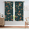 1 Piece Semi-Blackout Slot Top Floral Printed Short Window Curtain Rod Pocket Half Window Drapes Cafe Tier Kitchen Scarf Bathroom Valance