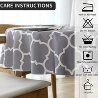 Round Tablecloth Wipeable Waterproof Oil-Proof Table Cloth Cover Home Room Decor