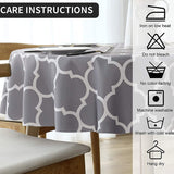 Round Tablecloth Wipeable Waterproof Oil-Proof Table Cloth Cover Home Room Decor