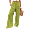 Womens Loose Fit Casual Pants Elastic Waist Yoga Summer Beach Pants with Pockets
