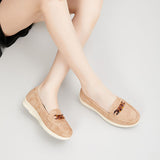 Women's Slip On Single Shoes Casual Round Toe Platform Comfortable Loafers Decor