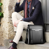 Men Utility Messenger Purse Mens Casual Shoulder Bag Satchel PU Leather Ourdoor Work Crossbody Handbag