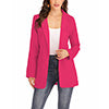 Women's Solid Casual Blazer Office Work Long Sleeve Open Front Jacket for Autumn and Winter