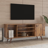 Gplesas Stylish Console Furniture 53 Inch TV Stands Sturdy Modern Entertainment Center Large Storage Home Bedroom