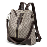 Women School Backpack Print Shoulder Bag Large Capacity Purse Handbag Anti-Theft Rucksack Daypack for Ladies School Work Travel